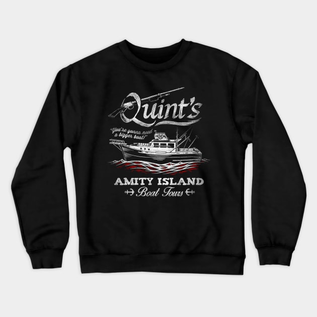 Quint's Boat Tours Crewneck Sweatshirt by CoDDesigns